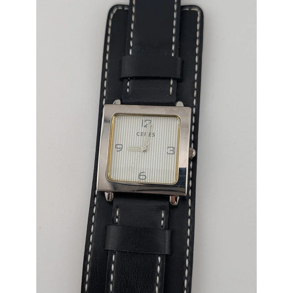 Ceres New York Watch Women 29mm Case Leather Bund Strap- New Battery
